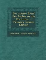 Der Zweite Brief Des Paulus an Die Korinther 1019250119 Book Cover