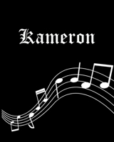 Kameron: Sheet Music Note Manuscript Notebook Paper - Personalized Custom First Name Cover - Musician Composer Instrument Composition Book - 12 Staves a Page Staff Line Notepad & Notation Guide - Crea 1702657582 Book Cover