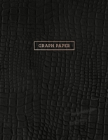 Graph Paper: Executive Style Composition Notebook - Black Alligator Skin Leather Style, Softcover | 8.5 x 11 - 100 pages (Office Essentials) 1690885025 Book Cover