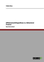 Effizienzmarkthypothese vs. Behavioral Finance 3640976797 Book Cover