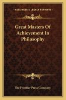 Great Masters Of Achievement In Politics 1162900865 Book Cover