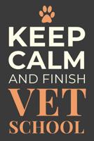 Keep Calm and Finish Vet School: Veterinary Student Gift Blank Lined Notebook Journal 1071463926 Book Cover