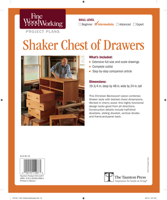 Fine Woodworking's Shaker Chest of Drawers Plan 1600859984 Book Cover