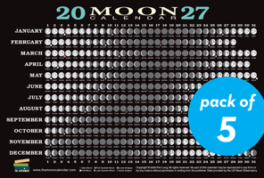 2027 Moon Calendar Card (5 pack): Lunar Phases, Eclipses, and More! B0FTTPDQZT Book Cover