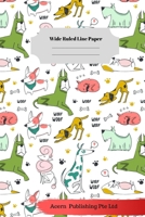 Dog Sloth Theme Wide Ruled Line Paper 1706269943 Book Cover