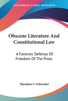 Obscene Literature and Constitutional Law 1142922014 Book Cover