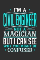 I'm A Civil Engineer Not A Magician But I can See Why You Might Be Confused: Personal Planner 24 month 100 page 6 x 9 Dated Calendar Notebook For 2020-2021 Academic Year 1700724010 Book Cover