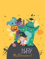 Happy Halloween: Halloween Coloring Books For Kids & Toddlers ,100Pages , 8.5X11 B08JMYPGY9 Book Cover