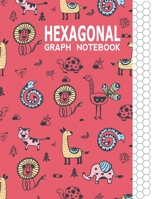 Hexagonal Graph Notebook: Graph Paper Workbook for Organic Chemistry & Design Game Mapping(Hex crawl) with Cute Animals Themed Cover 1696304644 Book Cover
