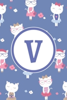 V: Monogrammed 2020 Weekly Planner For Women And Teen Girls Cat Lovers - Cute Cats, January 2020 - December 2020 (6x9) 1702072835 Book Cover