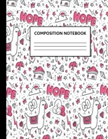 Composition Notebook: Wide Ruled Paper Notebook Journal Cute White Wide Blank Lined Workbook for Teens Kids Students Girls for Home School College ... Notes Nifty Llama & Abstract Hand Drawn Doodles S 1692631020 Book Cover
