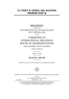 U.S. policy in Central Asia: Part II 1709191333 Book Cover
