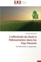 L Effectivita(c) Du Droit A L'Alimentation Dans Les Pays Pauvres 3838181522 Book Cover