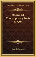 Studies of Contemporary Poets 1163916684 Book Cover