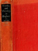 Worship and Theology in England: From Cranmer to Hooker, 1534-1603 0691071659 Book Cover