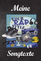 Meine Songtexte: Notizbuch | Songbook | Perfekt zum Songtexte schreiben | Song - Writing | Geschenk für Kinder Künstler und Erwachsene (German Edition) 1675943818 Book Cover