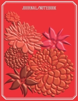 Journal/Notebook: Lined Pages with floral motif corner of pages - 150 pages 7.44" x 9.69" - Flowers Red Cover 1693200406 Book Cover