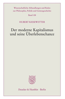 Der Moderne Kapitalismus Und Seine Uberlebenschance. 3428187946 Book Cover