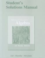 Student Solutions Manual for Beginning and Intermediate Algebra 0321715659 Book Cover