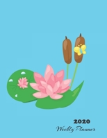 2020 Weekly Planner: Monthly Organizer and Calendar For Nurses, Women and Girls - Track Important Dates, Goals and Passwords (Blue Cover with Lotus Flowers) 1706269676 Book Cover