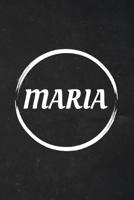 Maria: A Blank Lined Notebook Journal with Personalized Name for Girls and Women (6 x 9 - 120 Pages) 1692480529 Book Cover