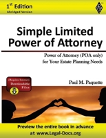 Simple Power of Attorney: Fillable Power of Attorney (POA Only) For Your Estate Planning Needs 194838969X Book Cover