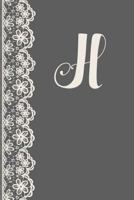 H: Monogrammed Journal Vintage Lace with Monogram Personalized Letter 'h' 173110586X Book Cover