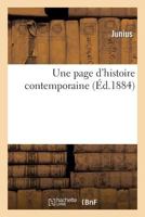 Une Page D'Histoire Contemporaine 2011785022 Book Cover