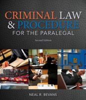 Criminal Law and Procedure for the Paralegal 0766822796 Book Cover