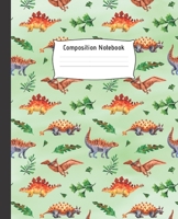 Composition Notebook: Cute College Ruled Line Paper Notebook Perfect size for your School Bag Wide Ruled Paper High quality paper Multipurpose School Workbook for Teens or Kids Students PRETTY DINOSAU 1688091831 Book Cover