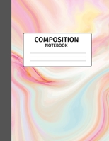 Composition Notebook: Wide Ruled Lined Paper | 8.5 x 11 inches 100 pages | Cute Pink Grey Swirl Marble Cover Great for Kindergarten Primary Work | 1694355187 Book Cover