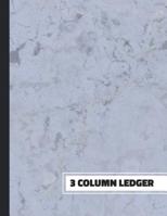 3 Column Ledger: Accounting Book for Bookkeeping and Expense Tracking - 120 Pages, 8.5 x 11 - Luxurious Marble Print Cover 1099169771 Book Cover