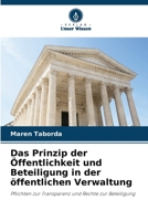 Das Prinzip der Öffentlichkeit und Beteiligung in der öffentlichen Verwaltung (German Edition) 6207763610 Book Cover
