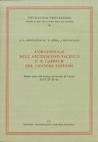 L' Orazionale Dell'Arcidicono Pacifico : E il Carpsum Del Cantore Stefano 3402135485 Book Cover