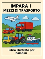 Impara i Mezzi di Trasporto – Libro Illustrato Educativo per Bambini 2-6 Anni: Camion, Autobus, Trattore, Aereo, Barca ed Escavatore B0FT7Q57MP Book Cover