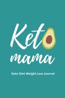 Keto Mama Keto Diet Weight Loss Journal: Daily Food Journal Cute Keto Gift Avocado Design (6 x 9 Notebook) 1707940533 Book Cover