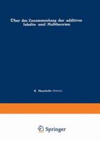 Uber Den Zusammenhang Der Additiven Inhalts- Und Masstheorien 3709139619 Book Cover