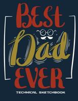 Best Dad Ever: Technical Sketchbook: 5 Degree Polar Coordinates 120 Pages Large Print 8.5" x 11" Polar Graph Paper Notebook 1724264478 Book Cover