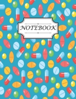 Notebook Pharmacy Technician: College Ruled Notebook Size 8.5 X 11 inch 120 page Notebook For Boys Design with Colorful Tablets With Capsules Medical Seamless Pattern And Pharmacy Background 1676557679 Book Cover