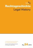 Rechtsgeschichte Legal History (Rg): Zeitschrift Des Max-Planck-Institutes Fur Europaische Rechtsgeschichte Frankfurt Am Main / Journal of the Max Pla 346504262X Book Cover