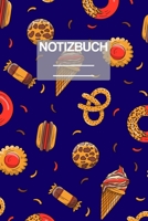 Notizbuch A5 Muster S�ssiegkeiten Eis Bonbons Brezel Burger: - 111 Seiten - EXTRA Kalender 2020 - Einzigartig - Kariert - Karo - Raster - Geschenk - Geschenkidee 171035108X Book Cover