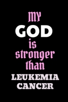 My God Is Stronger Than Leukemia Cancer: Encouragement Gift For Cancer Patient| Uplifting Gift For Men & Women With Cancer| Cancer Survivor Gift| ... Keepsake Journal/Notebook/Diary (Gag Gift) 1700961977 Book Cover