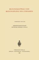 Bildungsauftrag Und Bildungsplane Der Gymnasien 3642494706 Book Cover