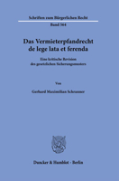 Das Vermieterpfandrecht de Lege Lata Et Ferenda: Eine Kritische Revision Des Gesetzlichen Sicherungsmusters 3428189884 Book Cover