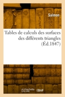Tables de calculs des surfaces des différents triangles 2329921225 Book Cover