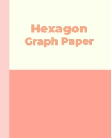 Hexagon Graph Paper: Stylish Notebook in Coral and Peach Cover Design with Hexagonal Grid Paper for Design and Drafting 1695341066 Book Cover