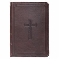 KJV Compact Large Print Lux-Leather DK Brown