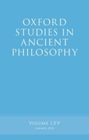Oxford Studies in Ancient Philosophy: Volume LXV 0197904912 Book Cover
