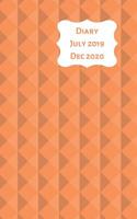 Diary July 2019 Dec 2020: 5x8 week to a page 18 month diary. Space for notes and to do list on each page. Perfect for teachers, students and small business owners. Orange & rust design 1080971025 Book Cover