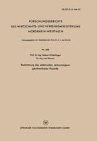 Bestimmung Des Elektrischen Leitvermogens Geschmolzener Fluoride 3663035565 Book Cover